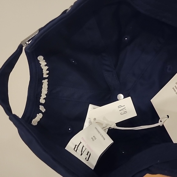 Sandy Liang x Gap Logo Baseball Hat Navy Blue Cap NWT - Picture 5 of 9